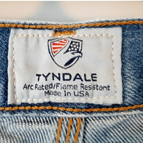 Tyndale Men's Flame Resistant Utility Work Jeans Size 38X3 Medium Wash Cal 15 - Picture 11 of 12